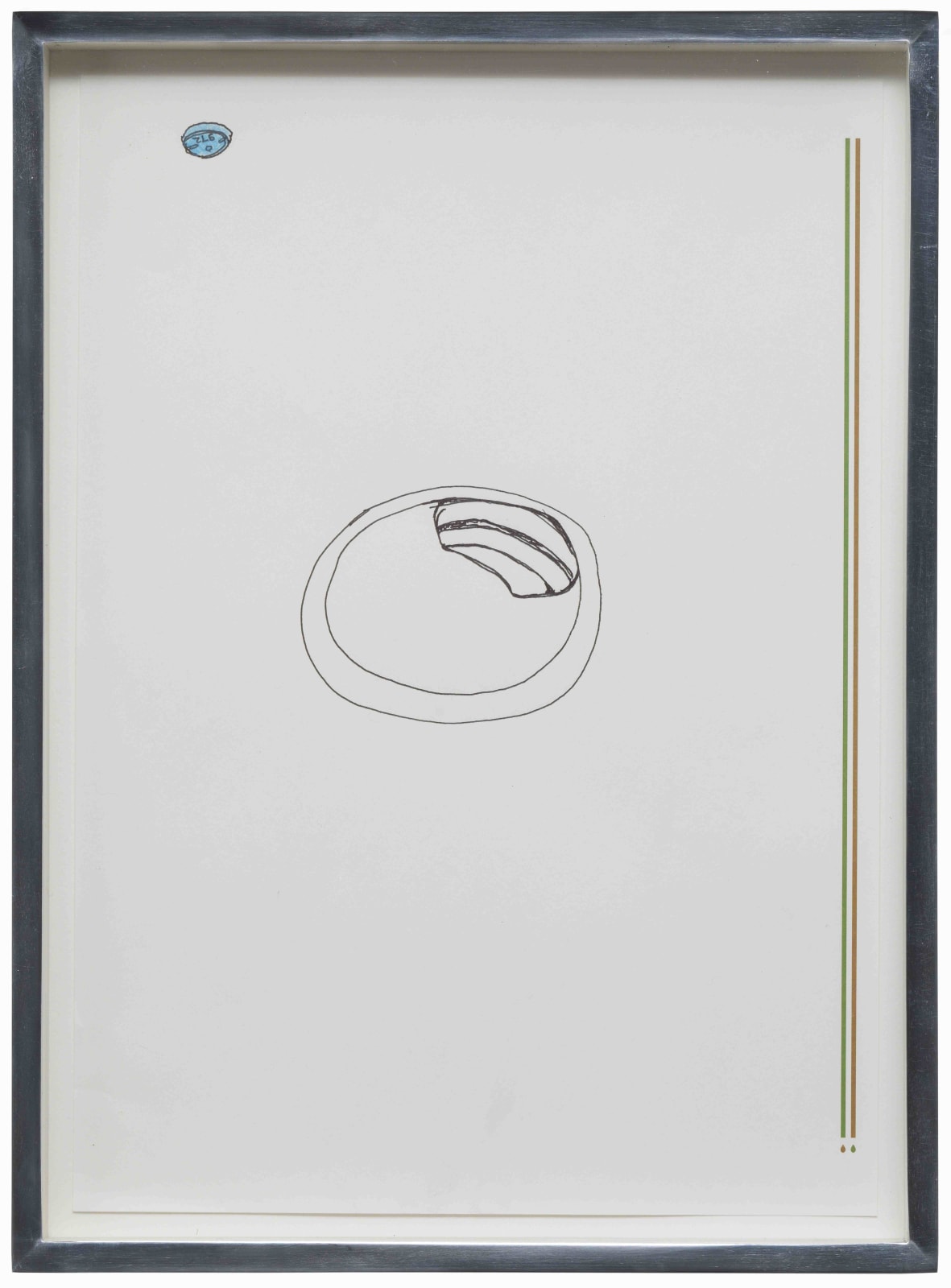 Walead Beshty, Aderall, Amphetamine and dextroamphetamine 10 mg, b 972 1 0, Elliptical / Oval, scored, Teva Pharmaceuticals USA, Polychromos, Faber Castell, Light Phitalo Blue, 9201 - 145, (November 4 - 5, 2014), 2014