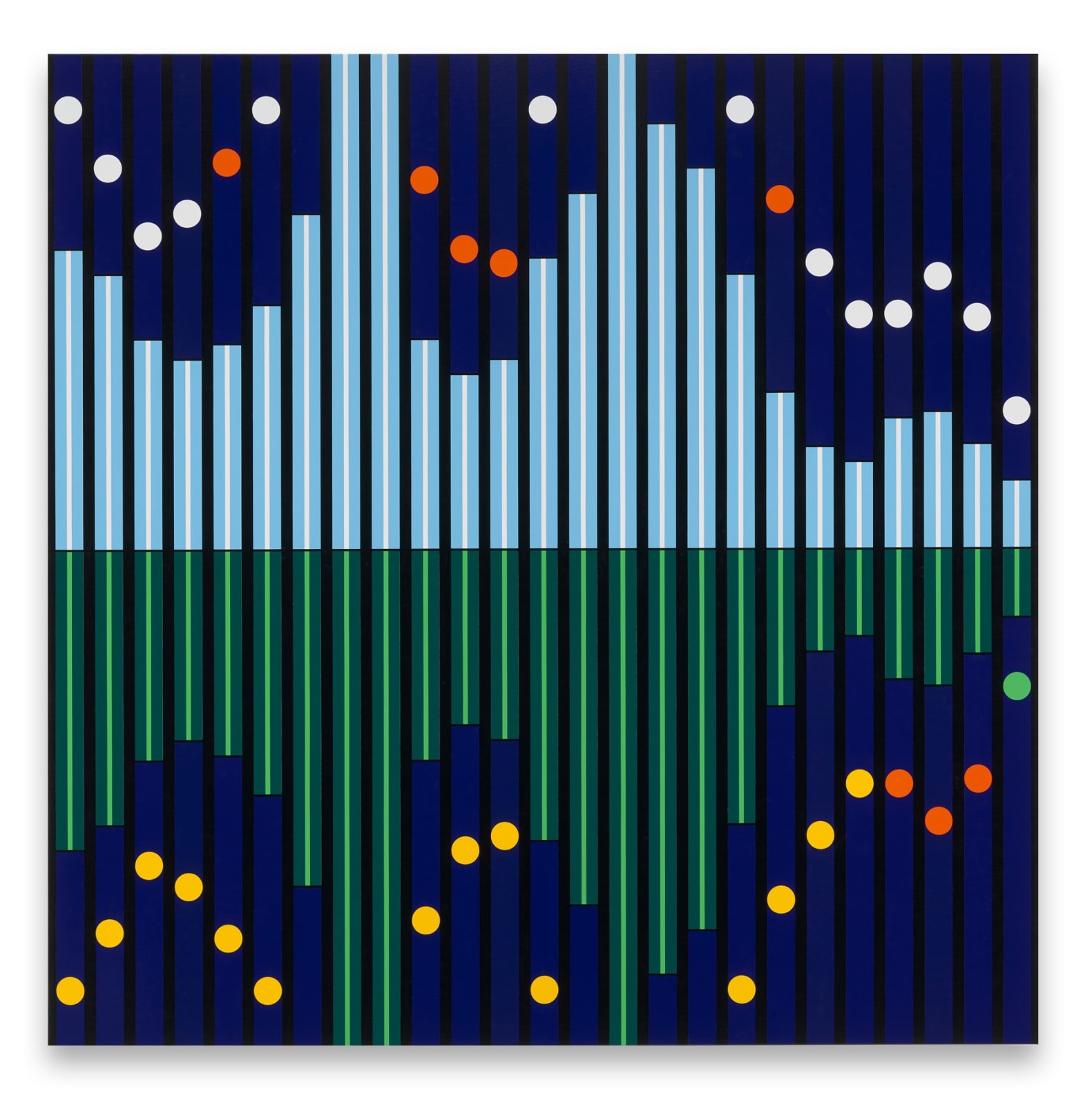 Sarah Morris, Five Seconds Away [Sound Graph 4], 2017
