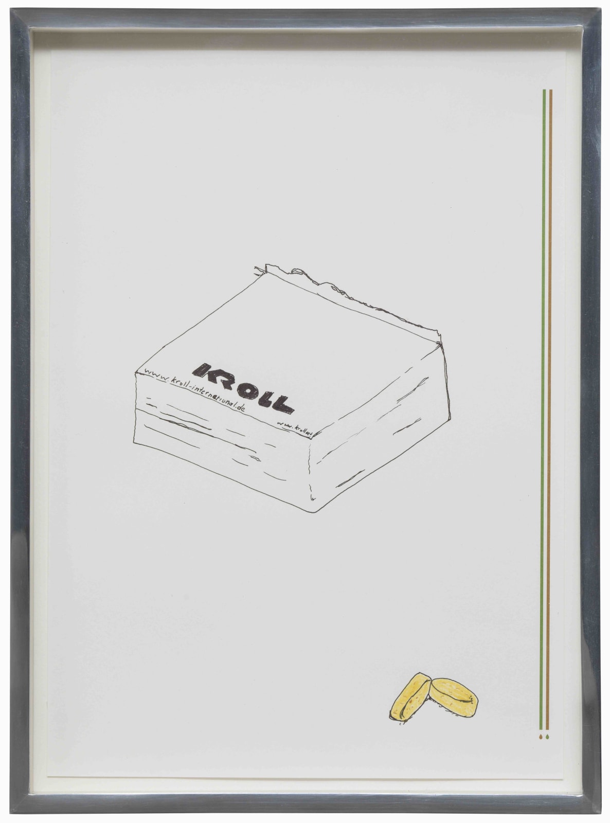 Walead Beshty, Formula Multinutrient System VM-2000 Tablets, Elliptical, large, Senape with brown spots, Solgar; Polychromos, Faber Castell, Naples Yellow, 9201 - 185, Brown Ochre, 9201 - 182, Yellow Ochre, 9201 - 183, (November 4 - 5, 2014), 2014