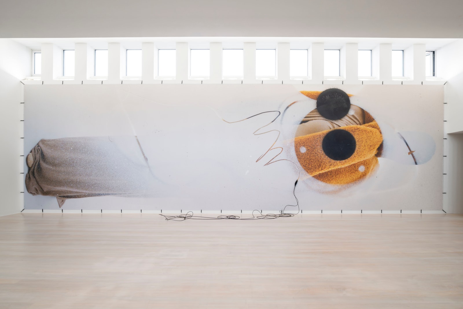 Jack O’Brien, Overflow II (mesh banner), 2025