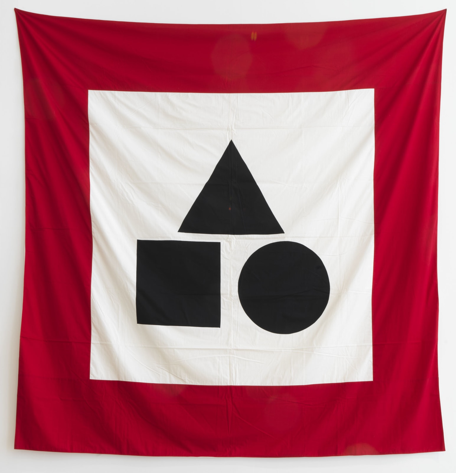 Matt Mullican, Untitled (Indian Banner; Elements in Red Square), 1982