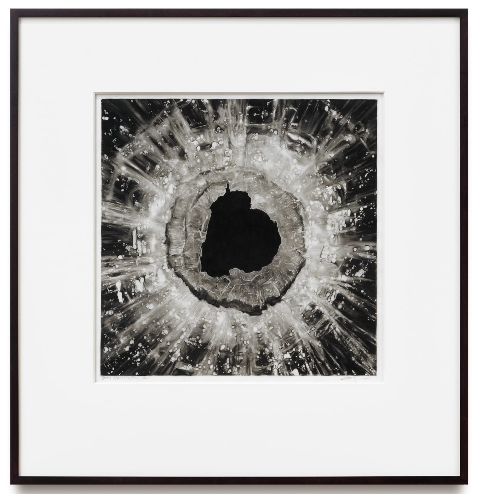 Robert Longo, Study of Bullethole / Paris 2015, 2018