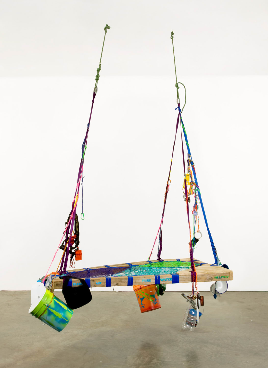 Andrea Bowers, Clean Air Pure Water Healthy Land Tree Sitting Platform for Forest Defense, 2012