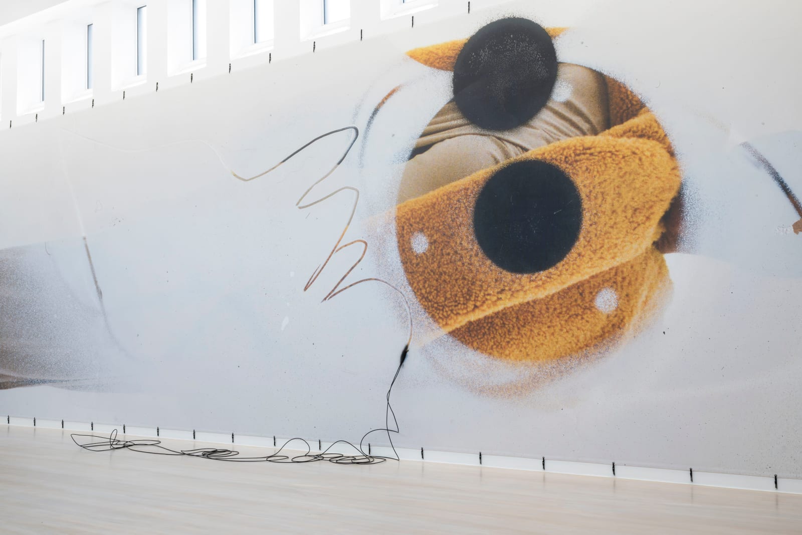 Jack O’Brien, Overflow II (mesh banner), 2025