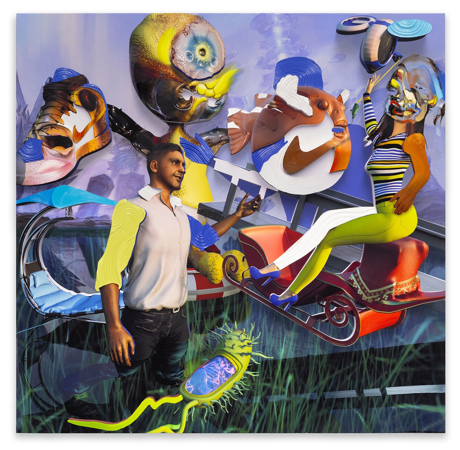 Pieter Schoolwerth, The Opposite of Tweet (Rigged #32), 2022