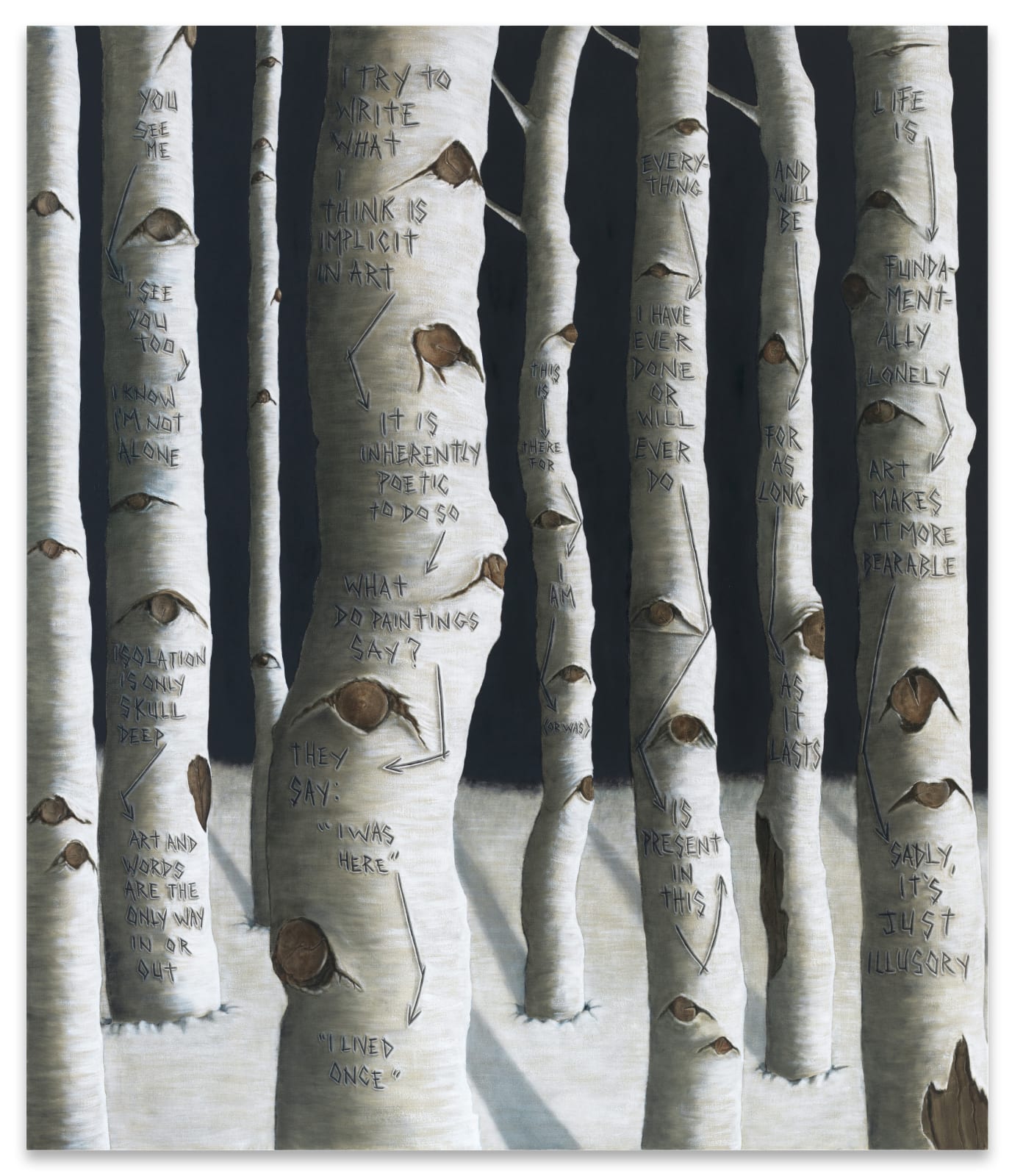 Sean Landers, What Do Paintings Say?, 2017