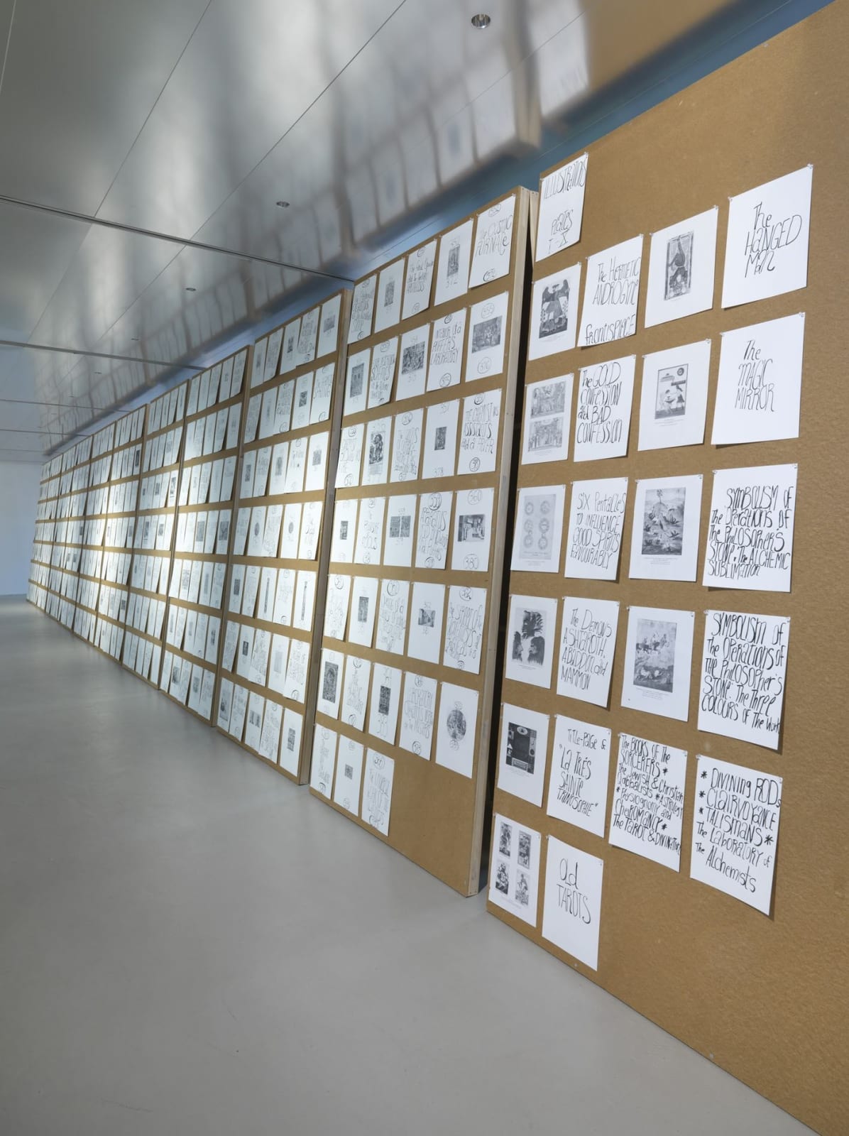 Matt Mullican, Illustrated Anthology of Sorcery, Magic and Alchemy (22 Bulletin Boards), 2016