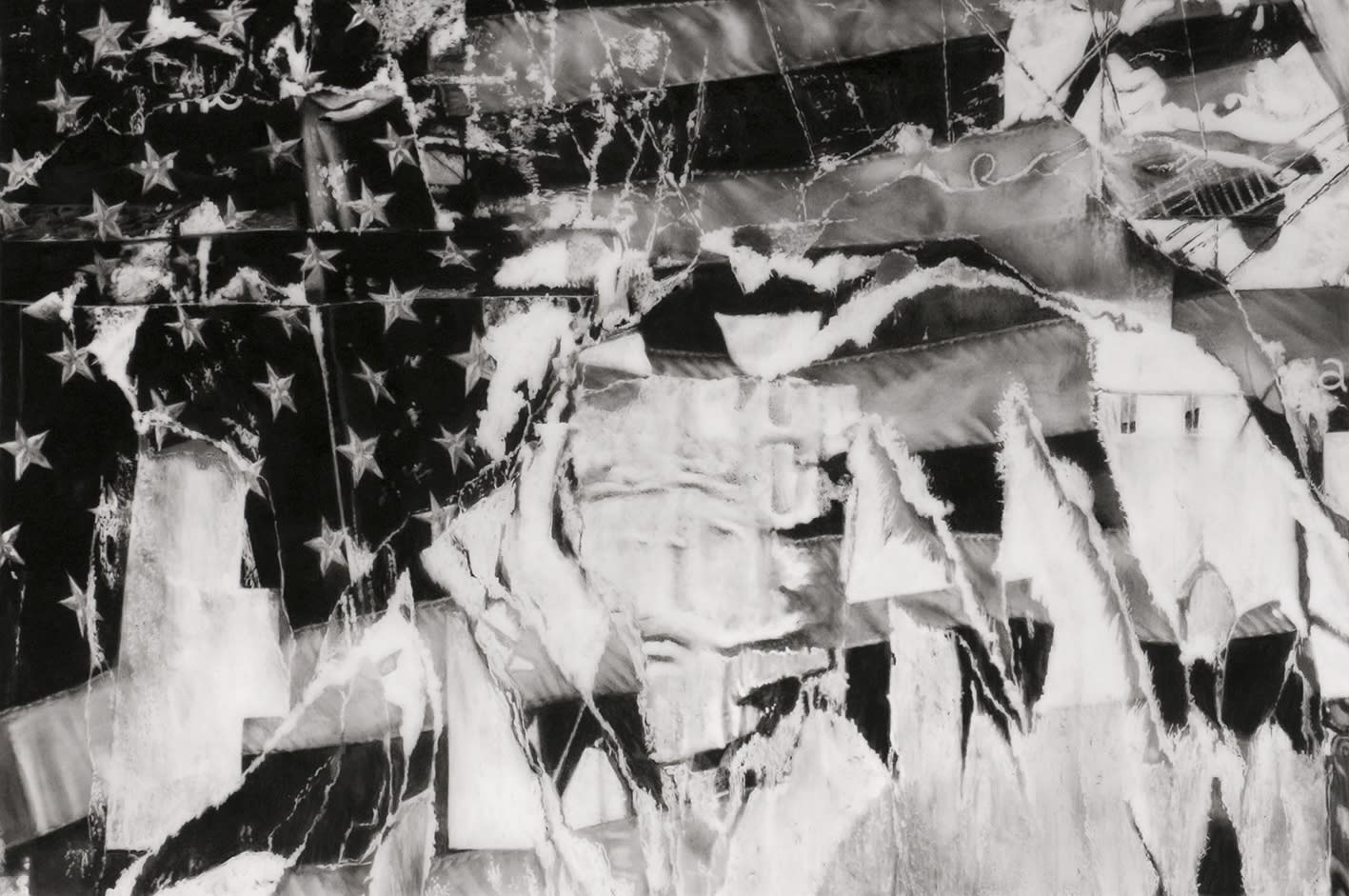 Robert Longo, Study of Shredded Flag, 2018