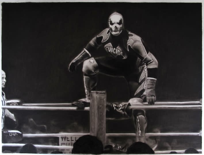 Robert Longo, Study of Masked Wrestler, 2012