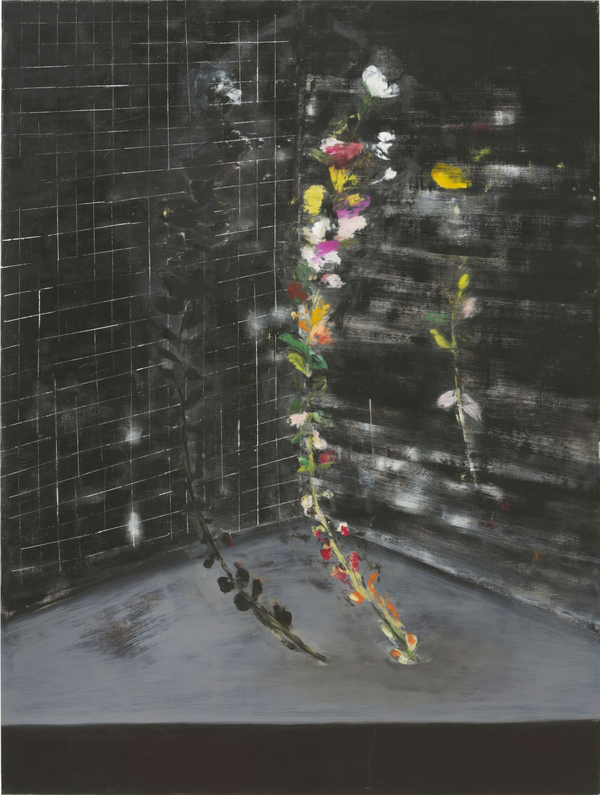 Ross Bleckner, Burn Painting (Rooms Combined to Cheer), 2020