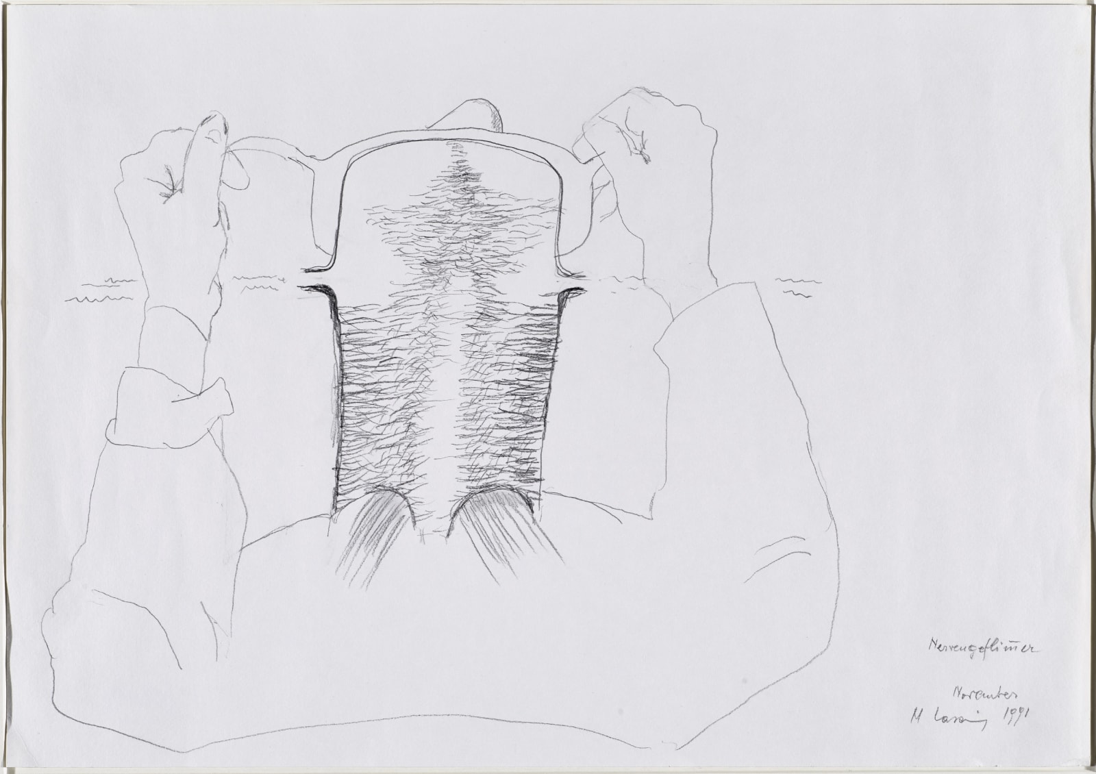 Maria Lassnig, Nervengeflimmer, 1991