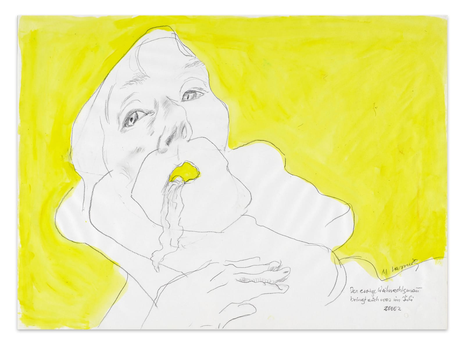 Maria Lassnig, Der ewige Weihnachtsmann bringt auch was im Juli, 2002