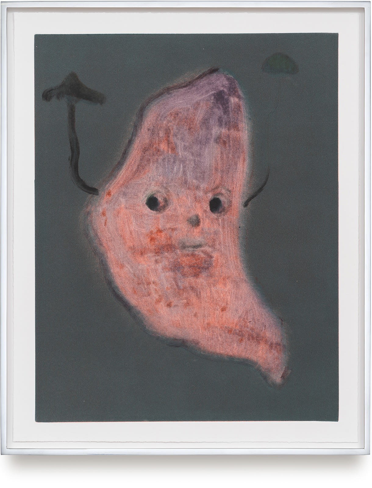 Sanya Kantarovsky, Liver with Funghi on a Gray Background, 2022