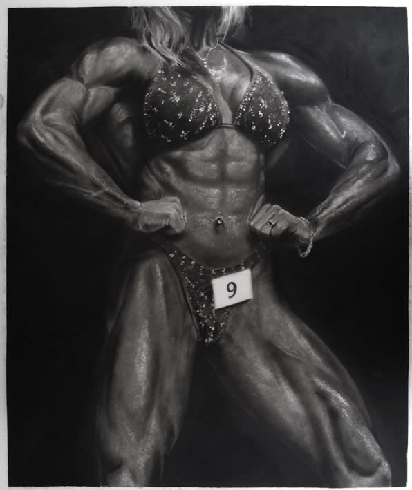 Robert Longo, Study of Female Bodybuilder, 2012