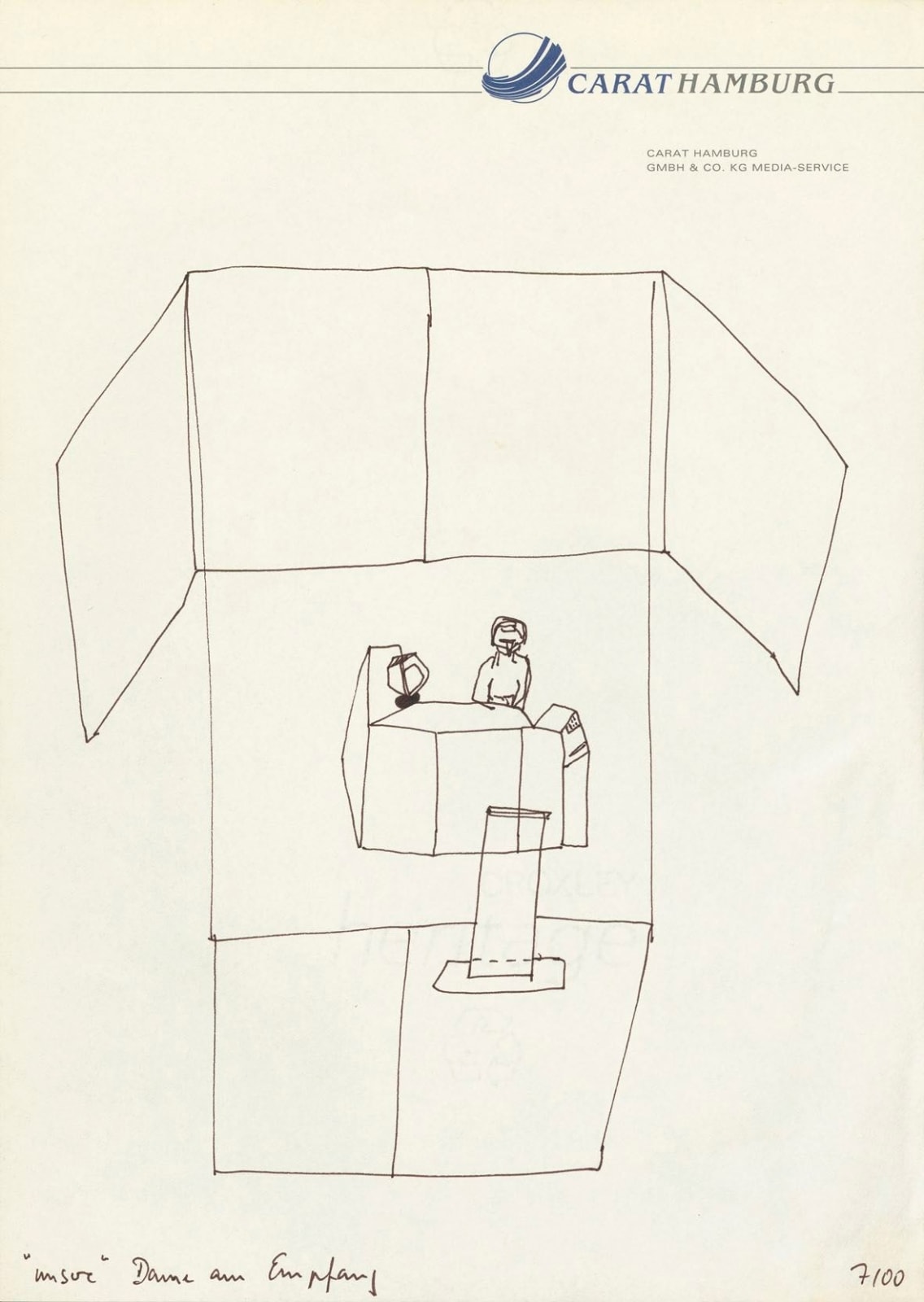 Peter Piller, "unsere" Dame am Empfang, 2000