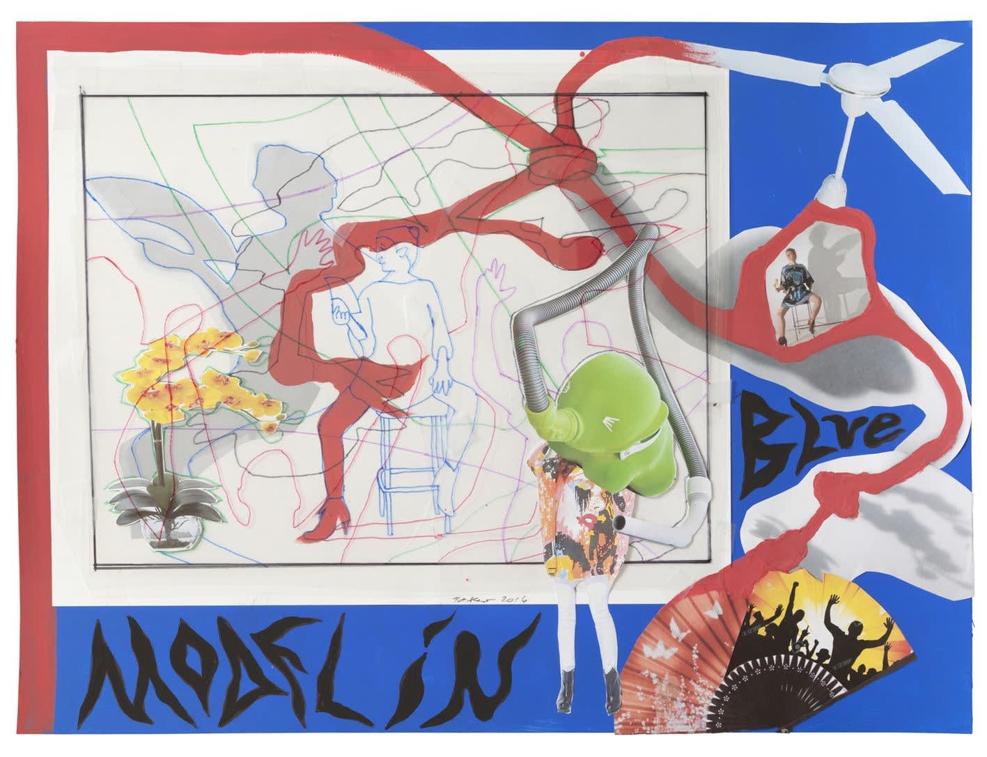 Pieter Schoolwerth, Model in Blue #00, 2016