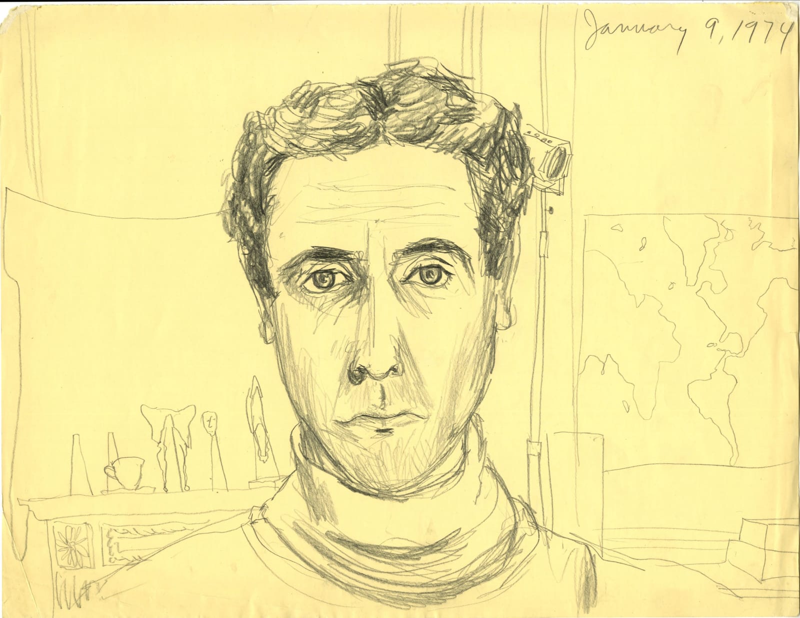 Robert Anton, Self-Portrait, January 9, 1974, 1974