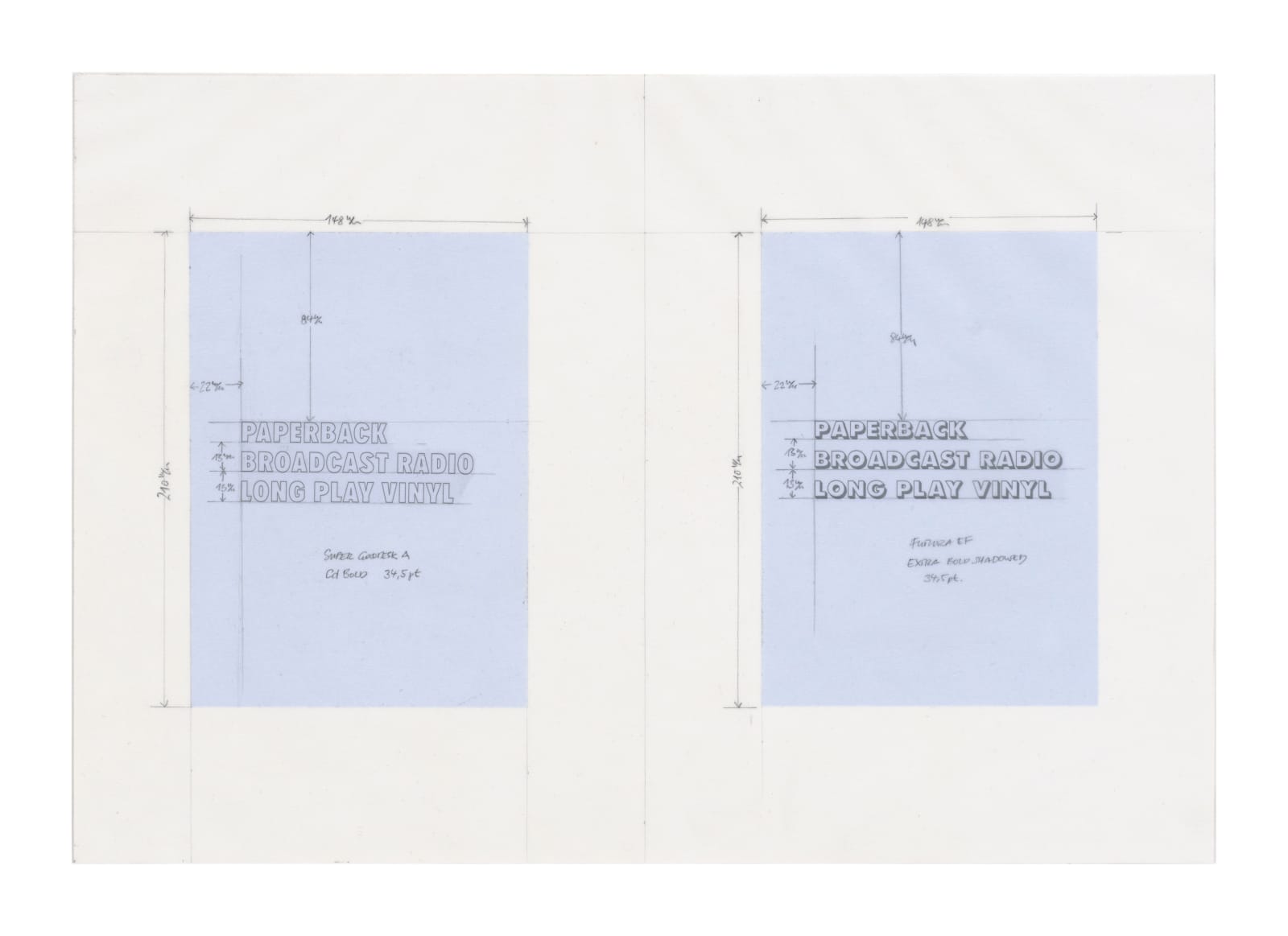 Christopher Williams, Typographic Poem (Promotional Graphics, Paste-Up), 2024