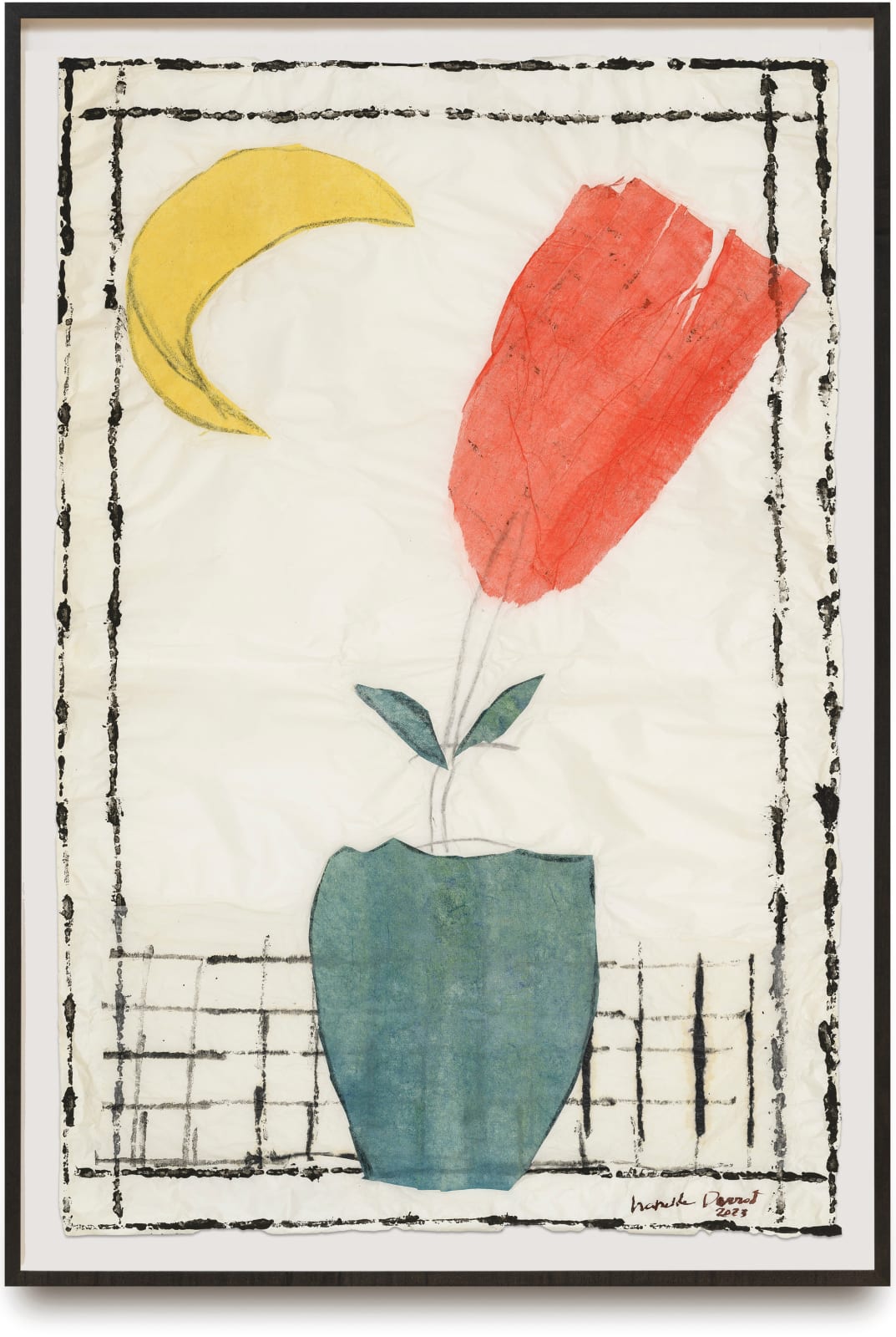 Isabella Ducrot, Red Flower with Moon, 2023