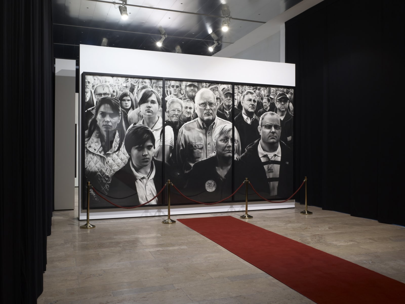 Robert Longo, Charcoal Drawing. Homage to Hans Haacke, 2012