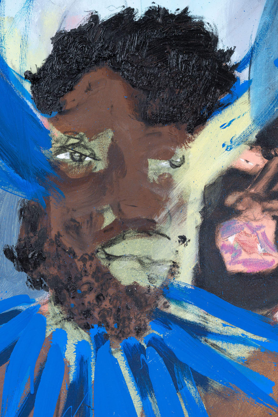 Curtis Talwst Santiago 柯蒂斯·塔尔沃斯特·圣地亚哥, Blue Devil’s and White Mas on the Savannah, Only Angel knows the Bacchanal 热带草原上的蓝恶魔和白假面，只有天使识得狂欢者, 2023
