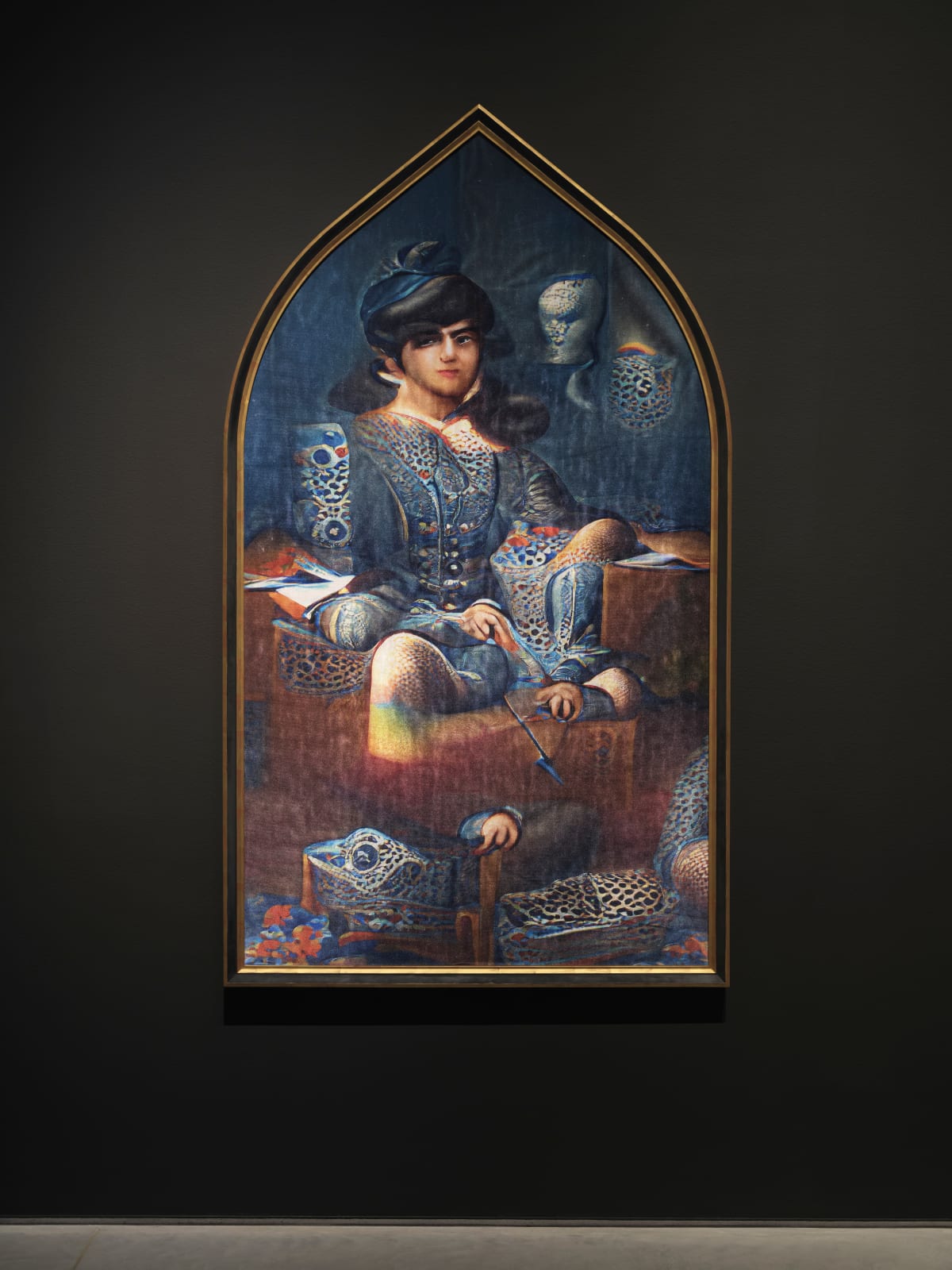 Morehshin Allahyari 莫雷辛·阿拉亚里, Moon-Faced ماه طلعت Velvet Fragments I 月面丝绒碎片1, 2023