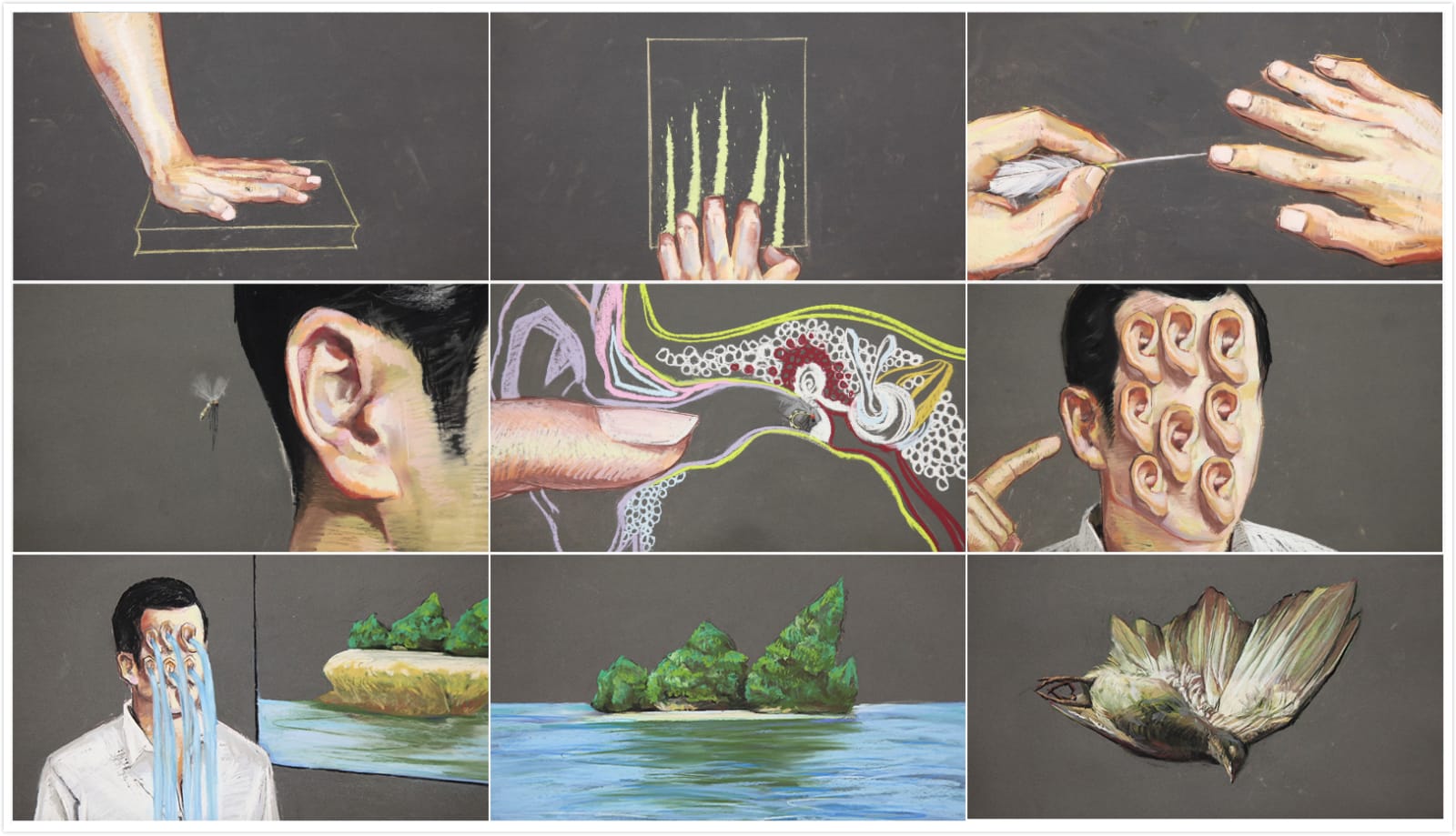 Wang Haiyang 王海洋, "The Birth of the Word, to the Demise of the Bird"《从一本书开始到一只死鸟结束》, 2014-2018