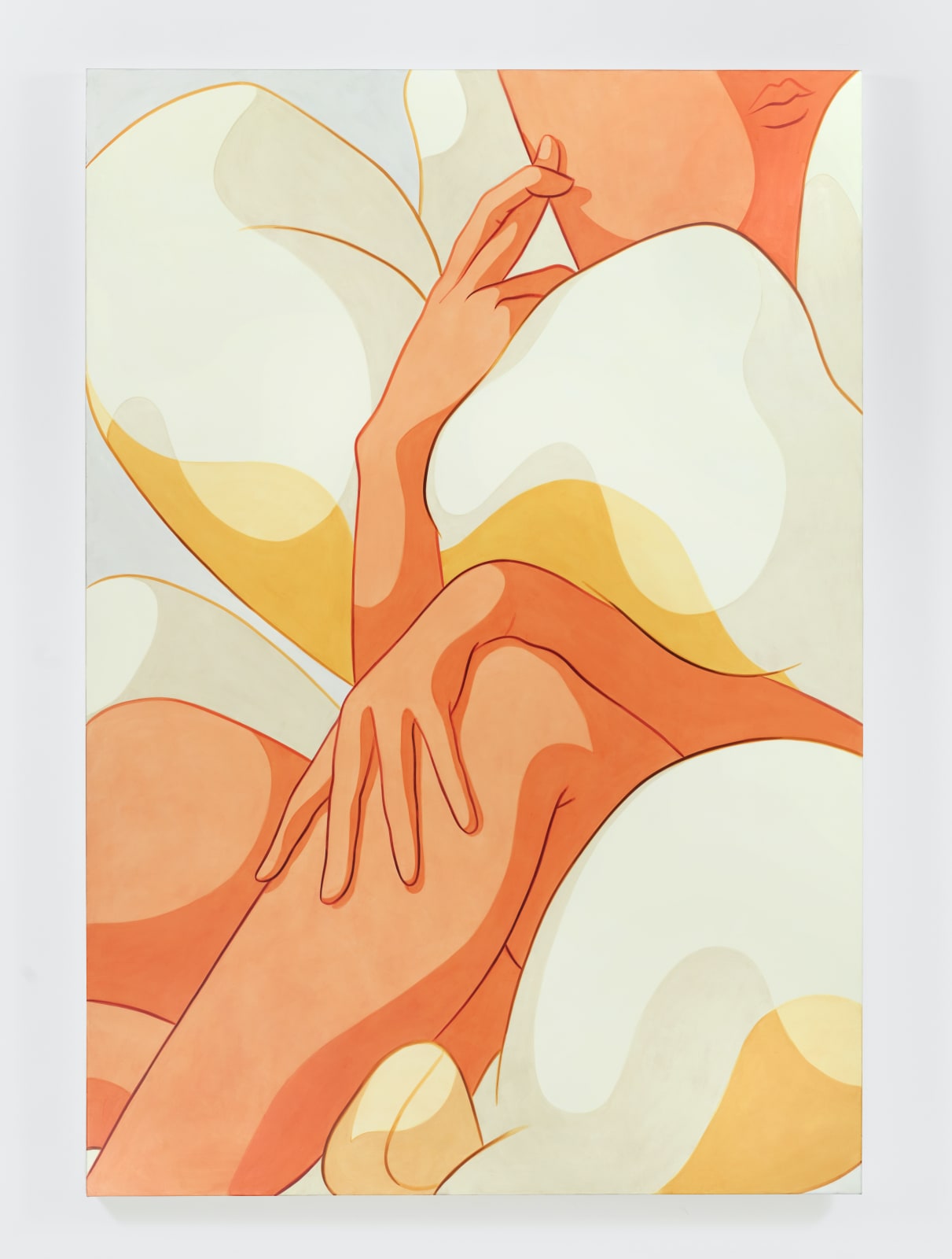 Ivy Haldeman 艾薇·海德曼, Colossus, Fingers Crossed, Lips, Wrist Over Knee 巨人，手指交叉，嘴唇，手腕落于膝盖, 2020