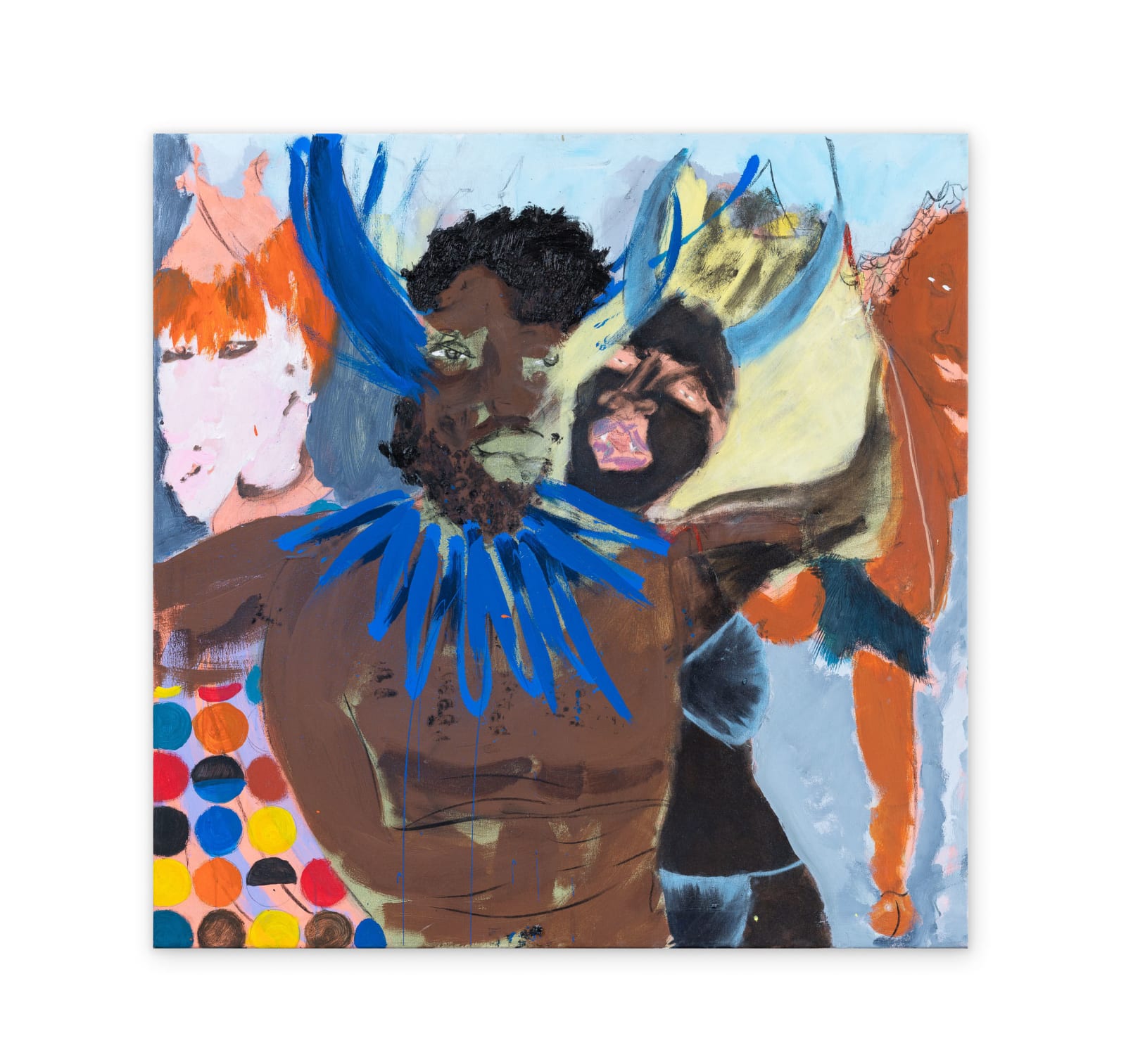 Curtis Talwst Santiago 柯蒂斯·塔尔沃斯特·圣地亚哥, Blue Devil’s and White Mas on the Savannah, Only Angel knows the Bacchanal 热带草原上的蓝恶魔和白假面，只有天使识得狂欢者, 2023