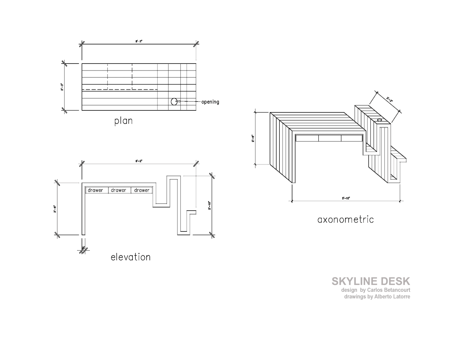 The Skyline Table, (Siberian Floors commission)