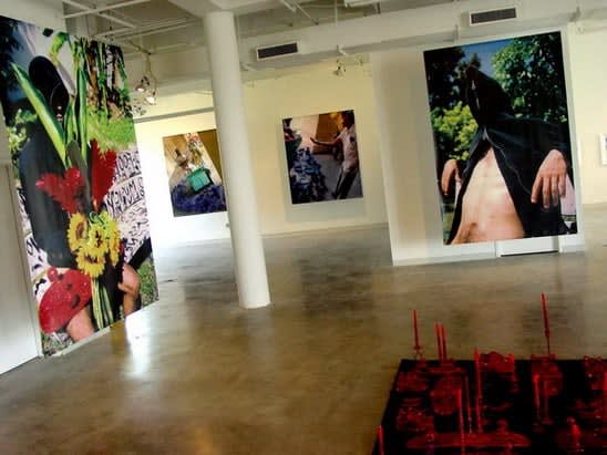 Carlos Betancourt, Interventions in Wynwood Hood on the Hood, (exhibit detail, Miami, Florida, 2003