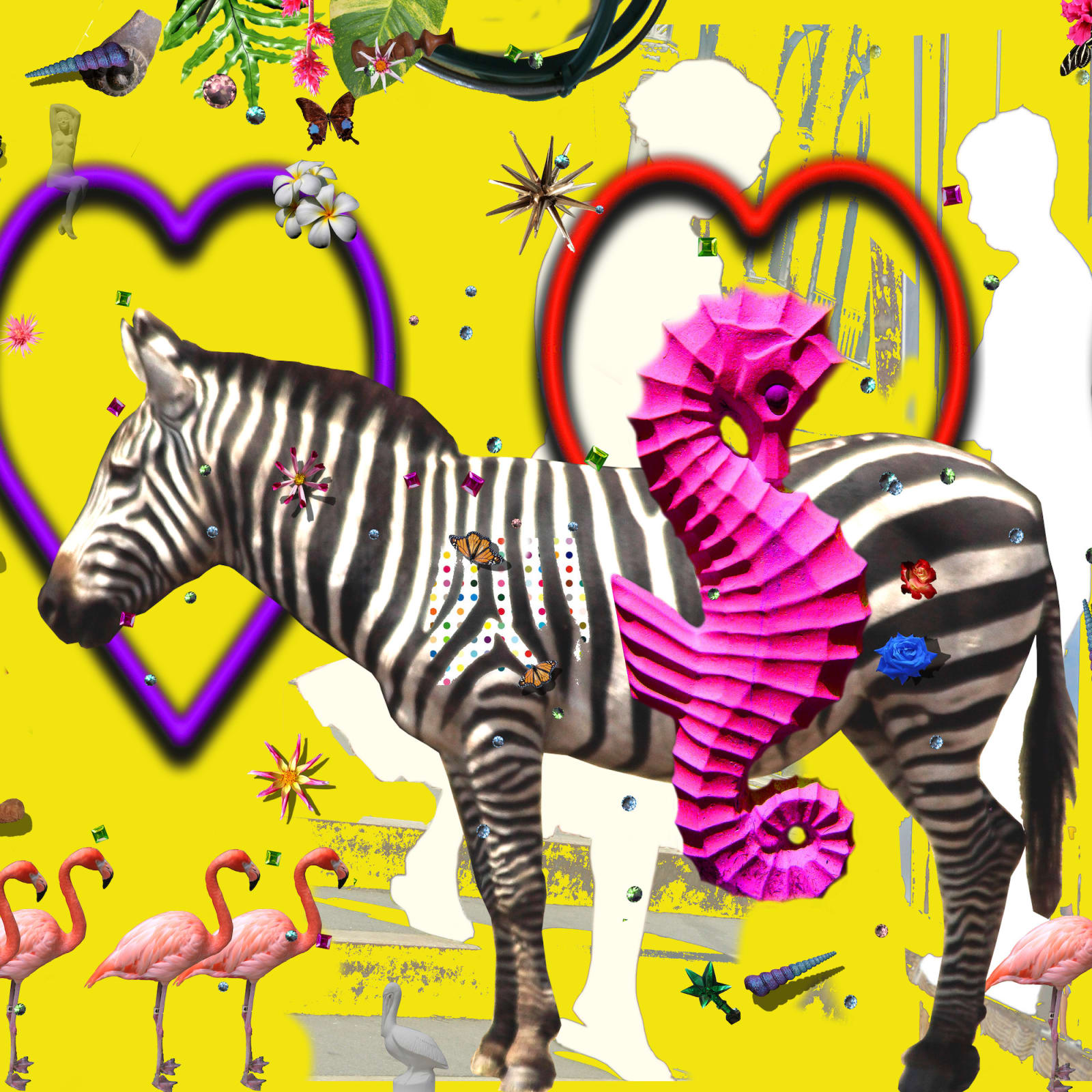 Carlos Betancourt, About Kenya and Candies, seahorse and yellow, 2010