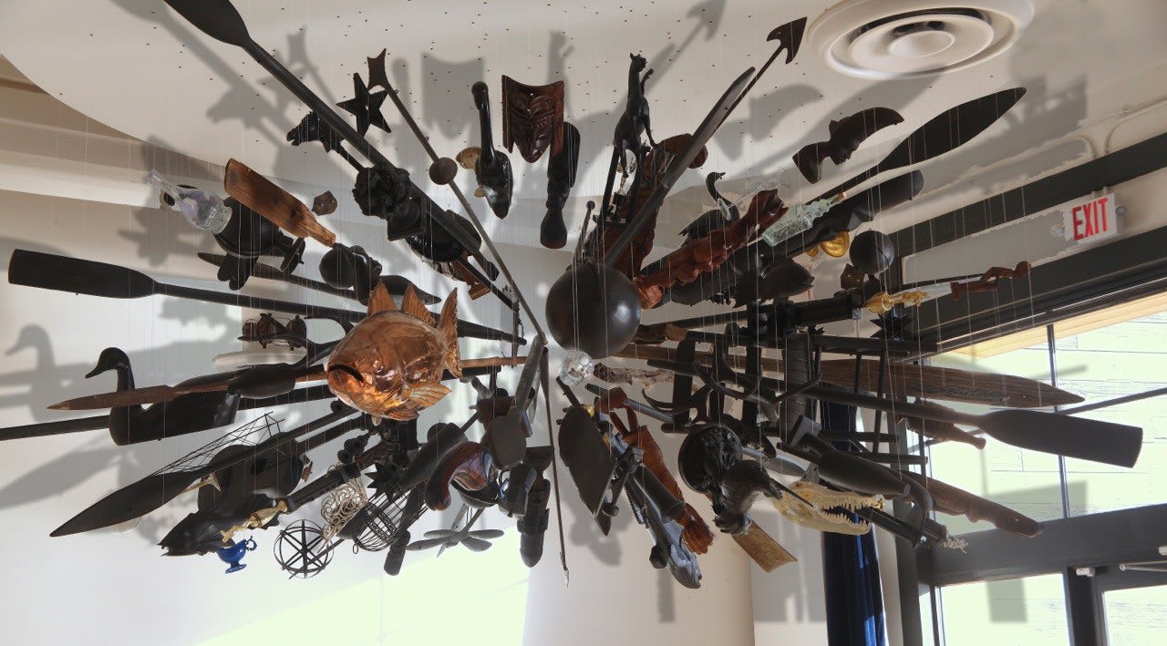 Carlos Betancourt in collaboration with Alberto Latorre, Suspended Sculptures series, Appropriations from el Rio, 2013