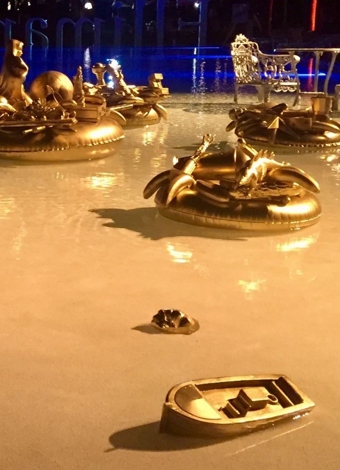 Golden Pond Wishes ( commissioned for Art Basel MB Douglas Elliman private event, Delano Hotel pool)