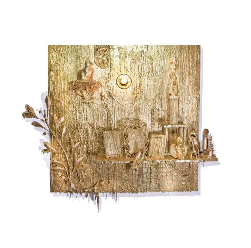 Carlos Betancourt, Wall Assemblage of Things Past II, for Alberto , 2012