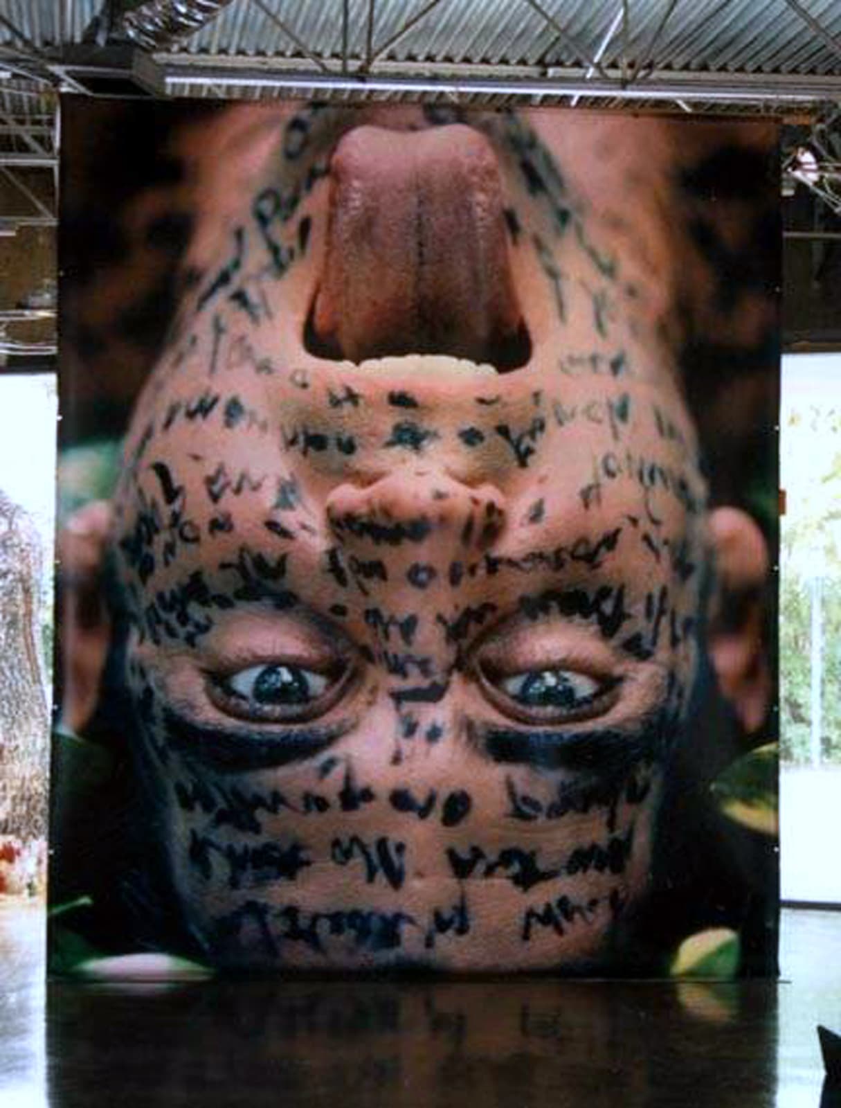 Carlos Betancourt, (installation, Miami Florida), Self Portrait with Letter to Bartolome de las Casas, 2001