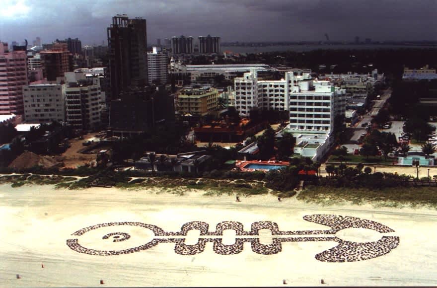 Carlos Betancourt, Sound Symbols Project, site specific installation, Miami Beach, Florida (overall view), 2000
