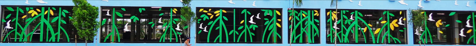Carlos Betancourt in collaboration with Alberto Latorre, ForEverglades, Gran Via housing project, (Public Art Commission) Full application view , 2003