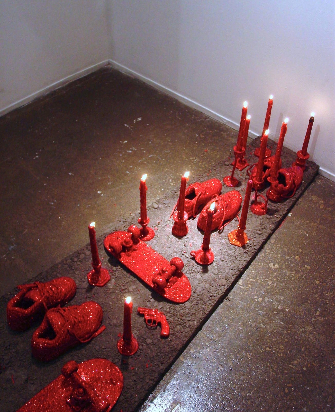 Carlos Betancourt, Interventions in Wynwood Skateboard installation (detail view), 2003