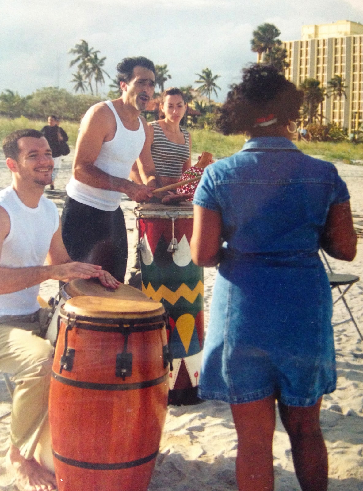 Carlos Betancourt, Sound Symbols Project, site specific installation, Miami Beach, Florida (event day, poetry reading with poets Richard Blanco and Campbell Mc Grath), 2000