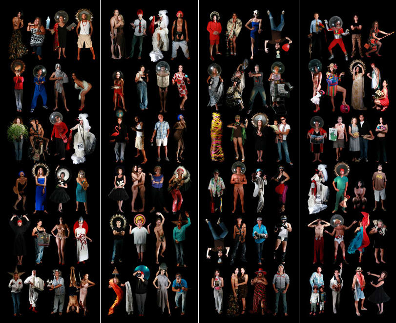 The Cut-Out Army, (quadriptych)