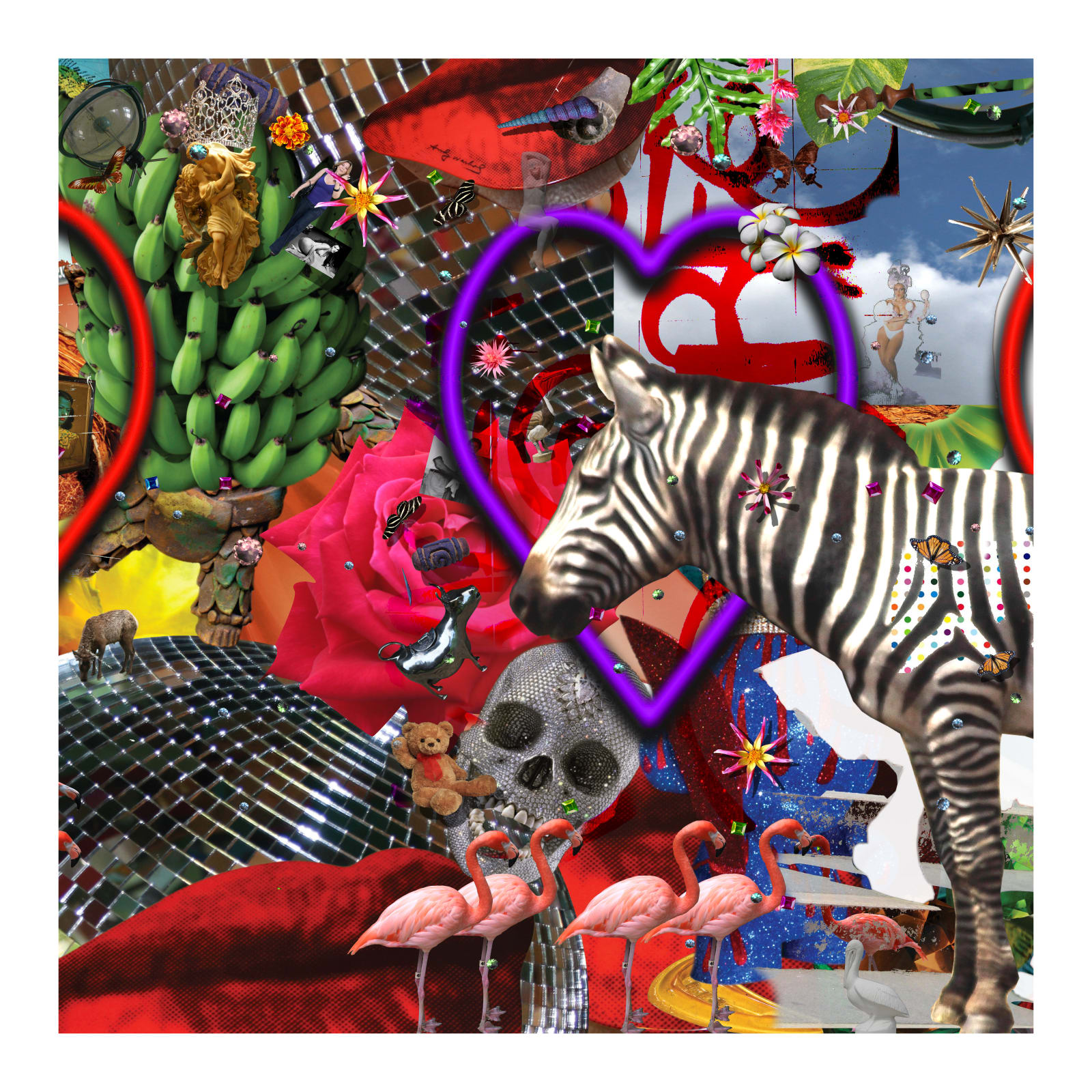 Carlos Betancourt, About Kenya and Candies, III (bananas and flamingos), 2010