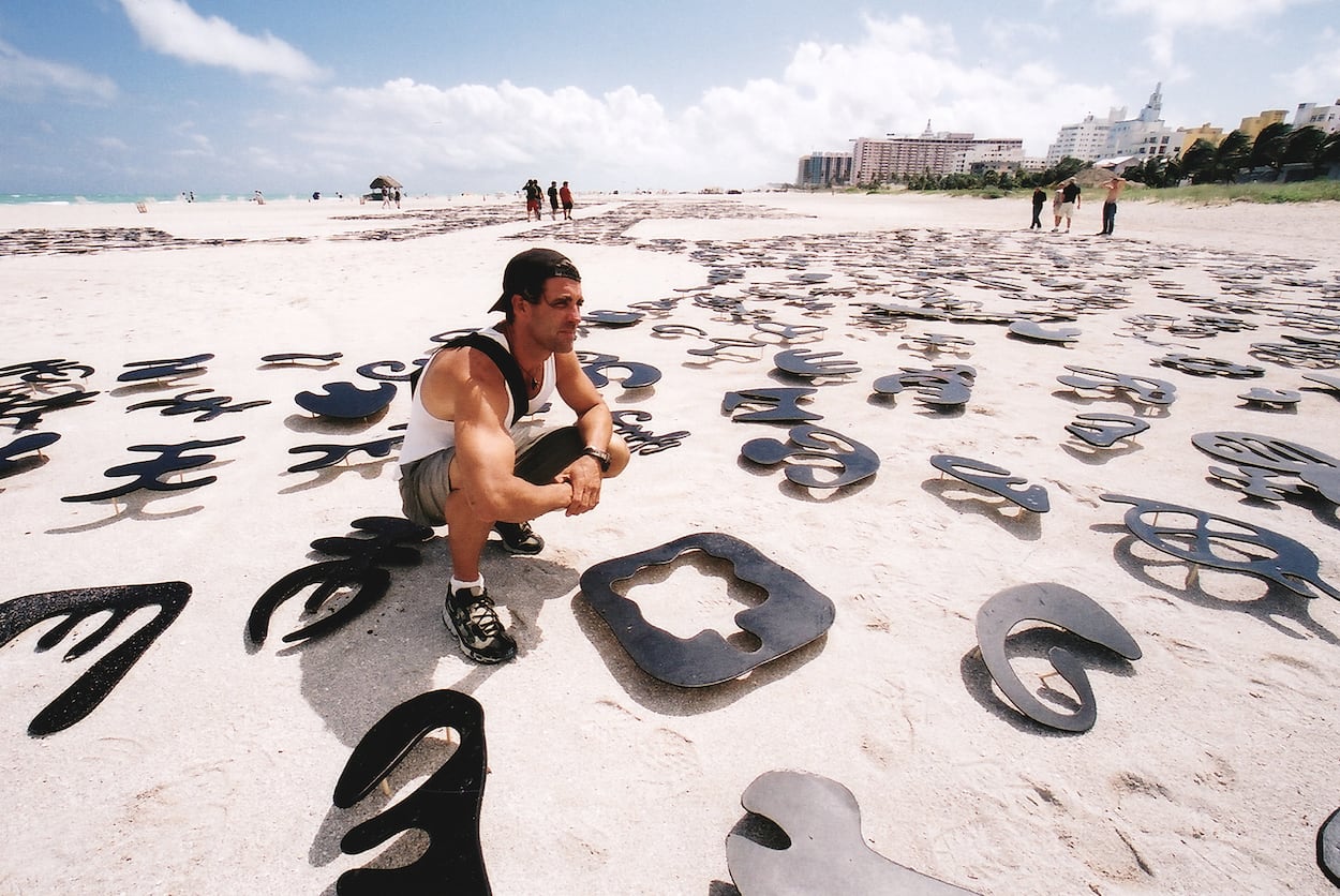 Carlos Betancourt, Sound Symbols Project, site specific installation, Miami Beach, Florida (assembly), 2000