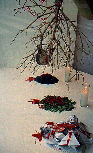 Carlos Betancourt, Untitled (food installation) detail , 1992-1994