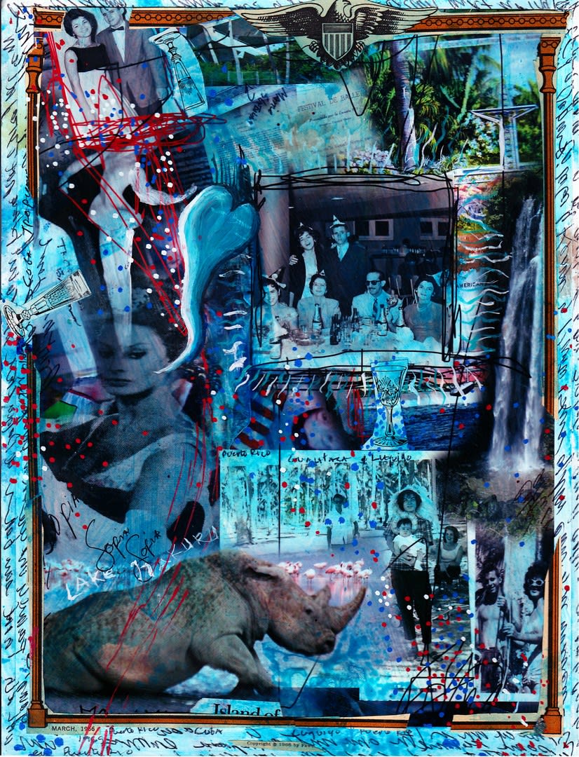 Carlos Betancourt, Blue family collage, 1995