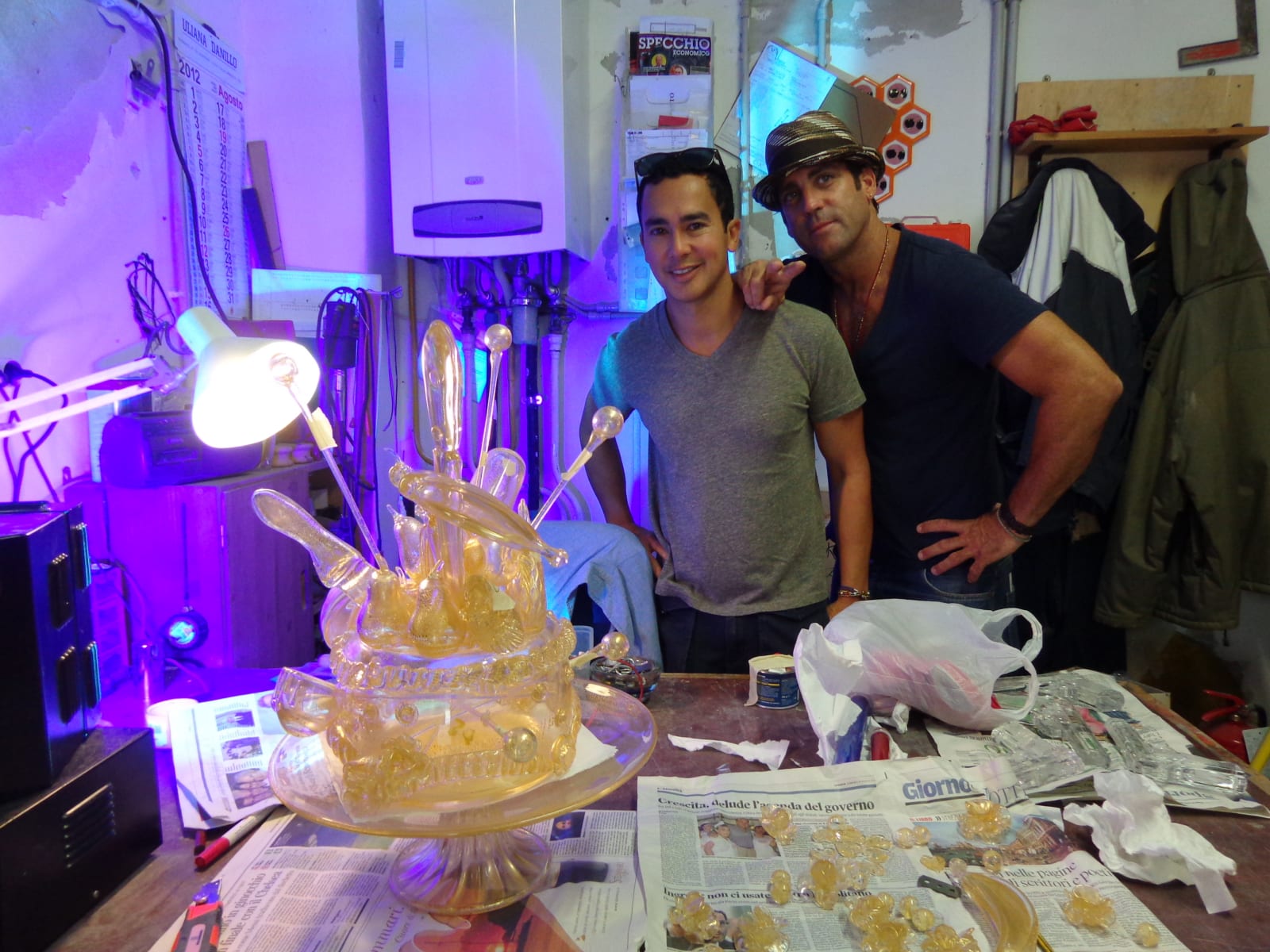 Carlos Betancourt in collaboration with Alberto Latorre, (Production) Cake Atomic, Murano (Berengo Studio Commission, Glasstress, Venice Project, 2012