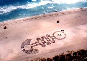 Carlos Betancourt, Sound Symbols Project, site specific installation, Miami Beach, Florida, (overall view), 2000