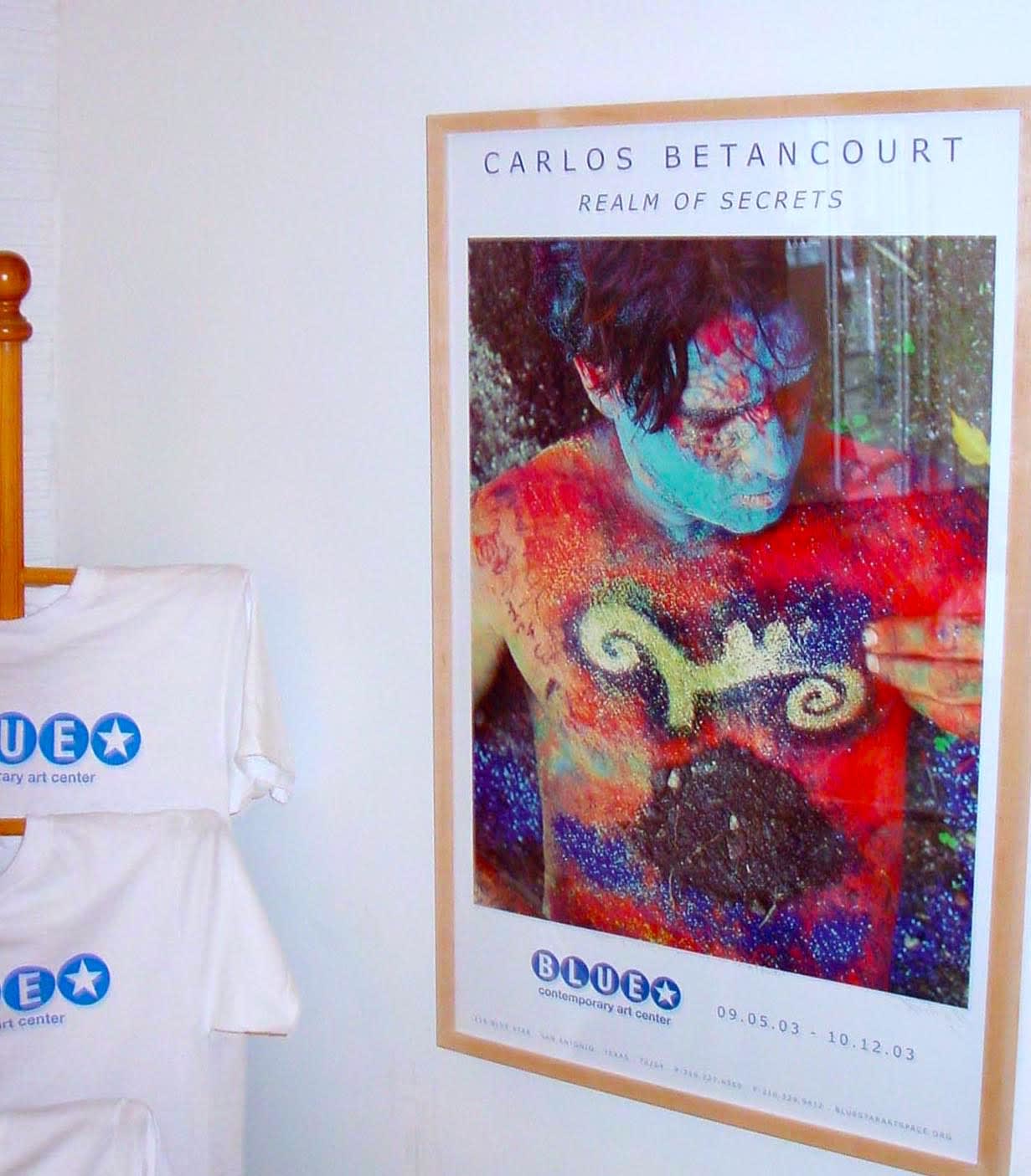 Carlos Betancourt, Exhibit Poster for Real of Secrets exhibit, ( Apito y Cenizas with Letter to Alberto), 2001