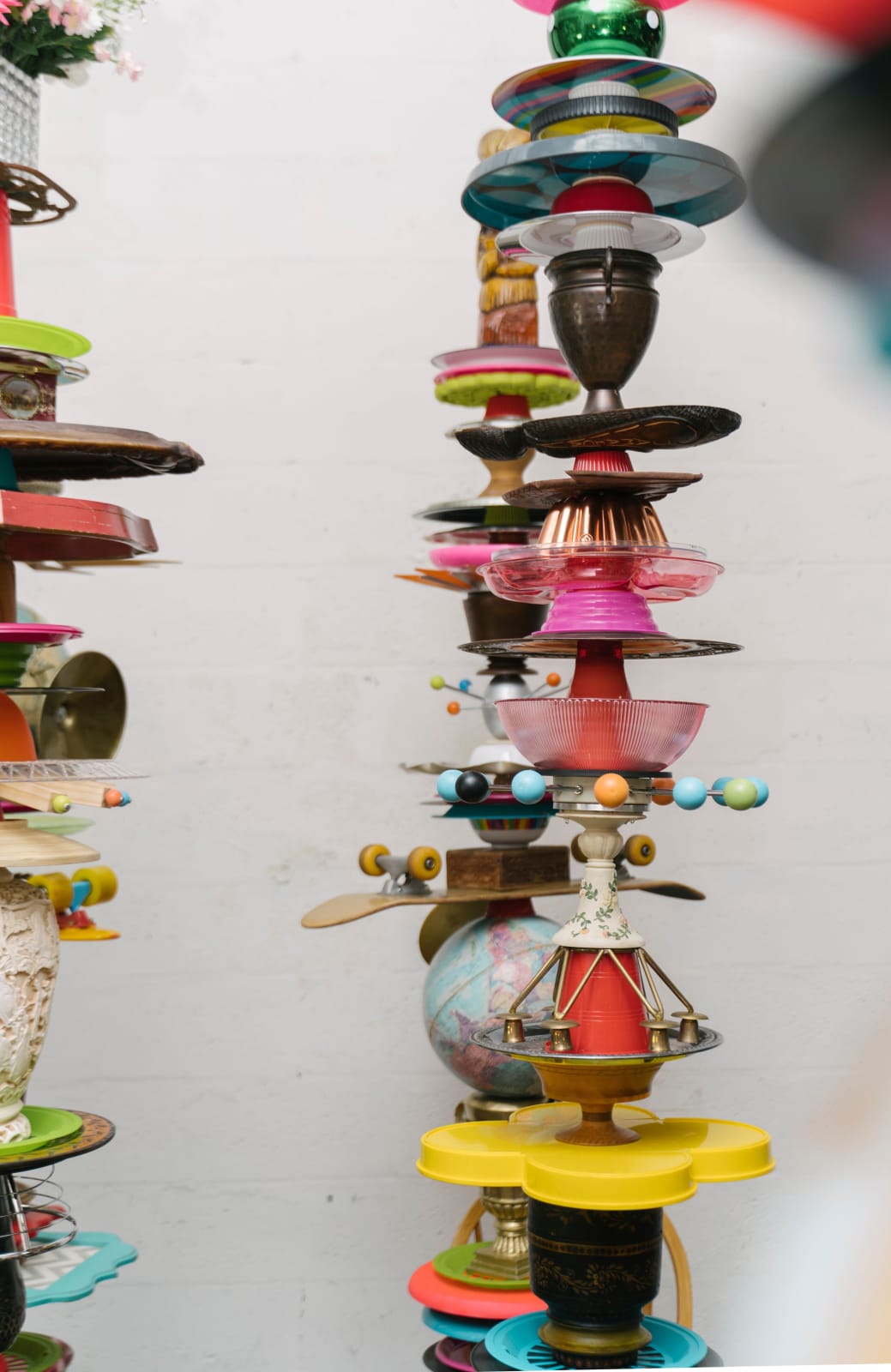 Carlos Betancourt, (detail) On the Edge: The Hopeful Forest (pink wild flowers), 2019