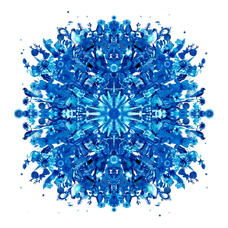 Carlos Betancourt, Re-Collections XVII, blueprint, 2011